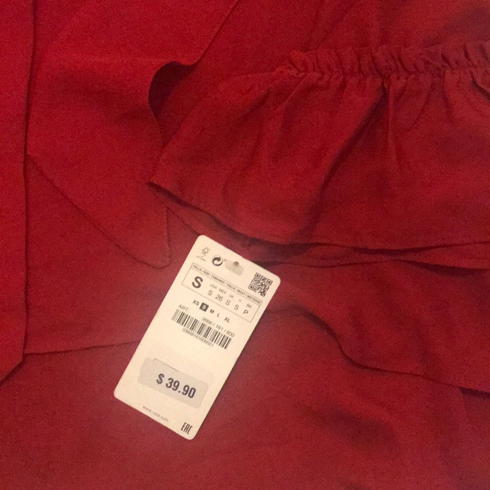 Zara ruffled blouse with bow - Picture 2 of 3
